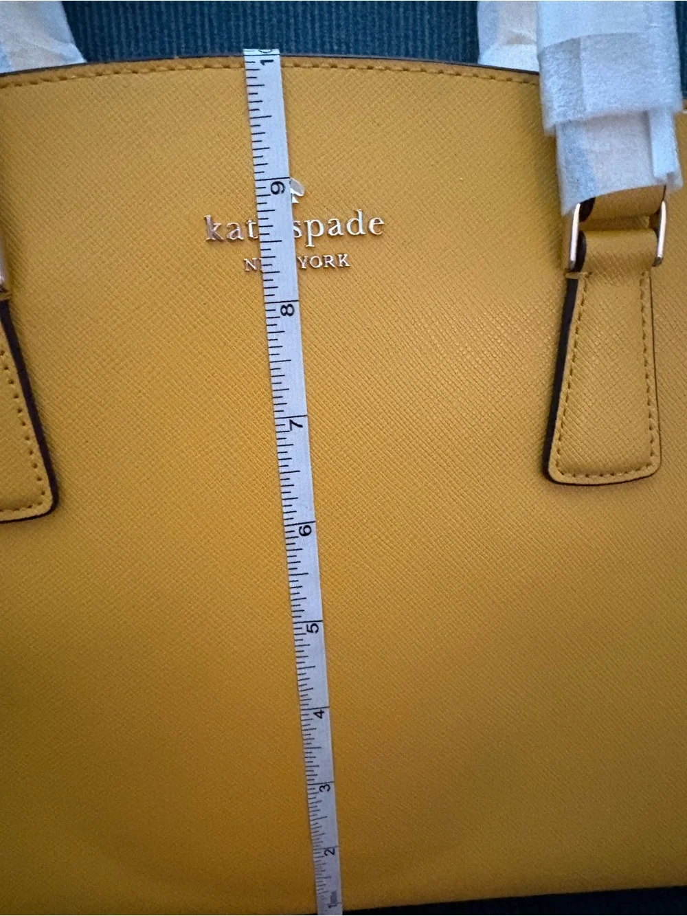 kate spade Yellow Saffiano Dome Satchel